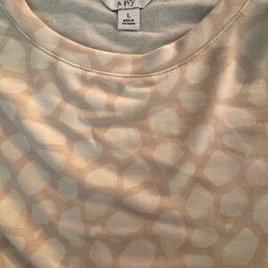 Crown & Ivy Beige Patterned Blouse